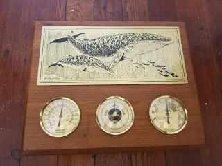Vintage Highline West Weather Station Thermometer Barometer Hygrometer