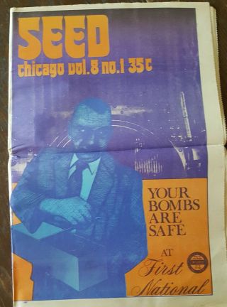 Chicago Seed Underground Newspaper Vol.  8 No 1.  One Week List