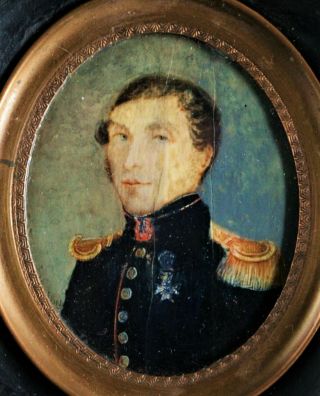 Late 18th / Early 19th c.  English or French Portrait Miniature in Frame 2