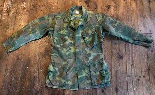 Us Army Usmc Erdl Camo Shirt Coat 1968 Vietnam Med - Reg Jungle Jacket