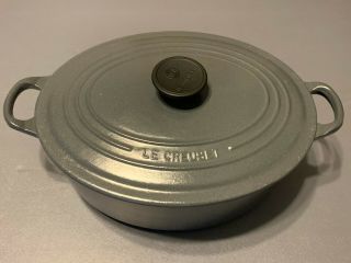 Le Creuset 5 Qt.  Gray Enameled Cast Iron Oval Dutch Oven