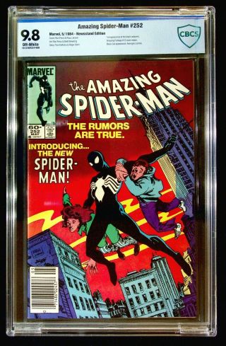 Spider - Man 252 (newsstand) Cbcs 9.  8 1st Black Costume/venom Black Cat