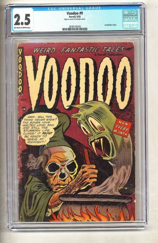 Voodoo 9 (cgc 2.  5) Ow/w Pages; Cannibalism Story; Farrell; 1953 (c 26111)