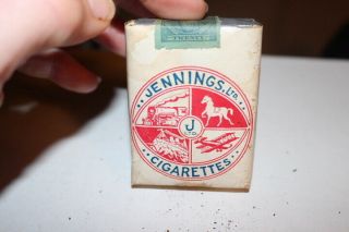 Vintage Jennings Cigarette Package Pack Tobacco Sign Empty Display Only
