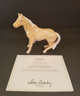 Lenox Palomino Foal Horse White Porcelain 3.  75 " 854615 Figurine