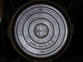 Griswold No.  14 Cast Iron Skillet Cover