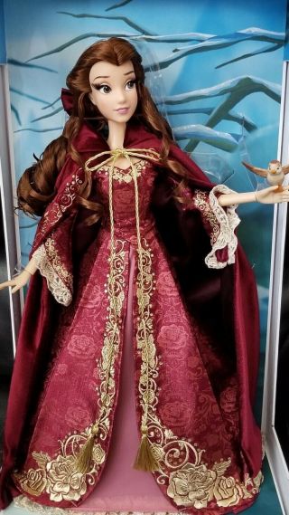 Disney Store Limited Edition Winter Belle 17” Doll Beauty And The Beast Le