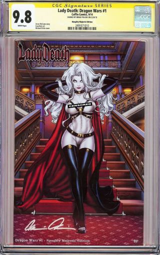 Lady Death Dragon Wars 1 Bp Naughty Variant Cgc 9.  8 Ss Signed Brian Pulido