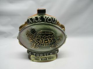 1975 Are You A Turtle How Sweet It Is Jim Beam Empty Decanter