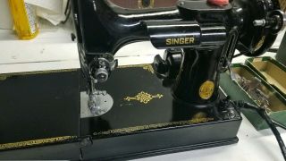 Vintage 1950 Singer 221 - 1 Featherweight Sewing Machine Pedal Case Aj643470