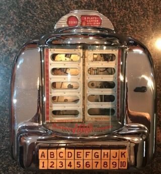 Vintage Seeburg 100 Wall - O - Matic Jukebox Selector Type 3w - 1 No Key Or Power Cord