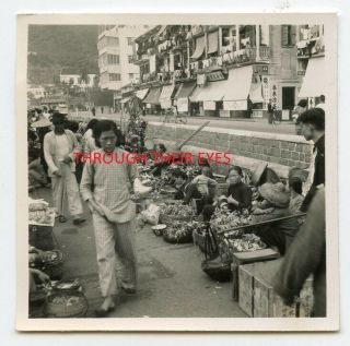 10 Photos Street Scenes / Waterside Scenes Hong Kong 1949