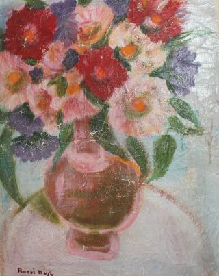 Vintage French Fauvist Still Life Oil Painting Signed Raoul Dufy