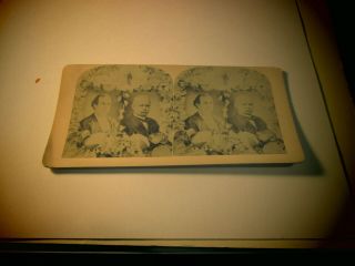 Mis - D Stereoview Card William Jennings Bryan - Adlai Stevenson - 1900 Election Era