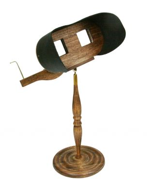 Stereoscope Holmes Viewer With Pedestal Assembled For Stereo Cards And Prints