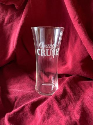 1920’s Orange Crush Acid Etched Glass With Syrup Line