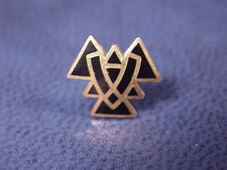 Vintage Lambda Chi Alpha Fraternity Pledge Pin Greek Symbols Black Enamel Badge