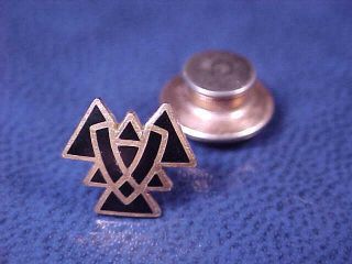 Vintage Lambda Chi Alpha Fraternity Pledge Pin Greek Symbols Black Enamel Badge 2