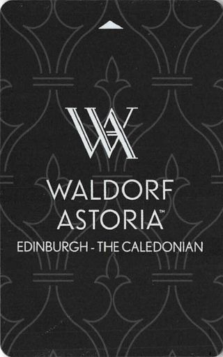 Waldorf Astoria - Edinburgh The Caledonian - Hotel Room Key Card,  Clé De L 