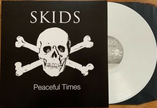 THE SKIDS PEACEFUL TIMES HAND SIGNED AUTOGRAPH LIMITED WHITE VINYL LP ALBUM 2