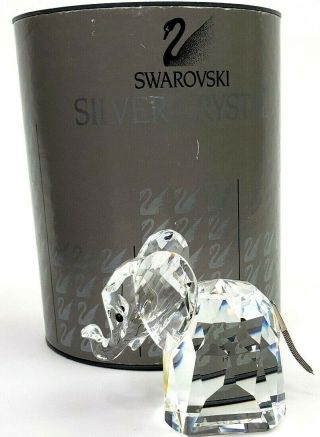 Retired Swarovski Austrian Crystal Large Elephant 7640 Signed 2 - 1/4 " High