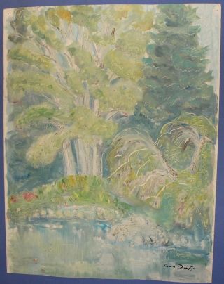 VINTAGE FRENCH FAUVIST LANDSCAPE OIL PAINTING SIGNED JEAN DUFY 2