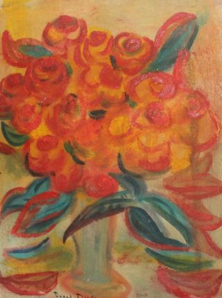 Vintage French Fauvist Still Life Oil Painting Signed Raoul Dufy