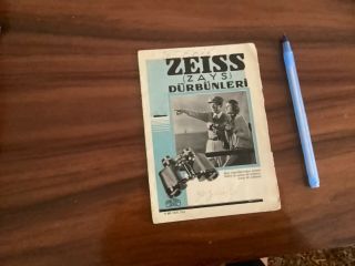 Carl Zeiss Jena Binoculars Brochure From Middle East 1940s Wow