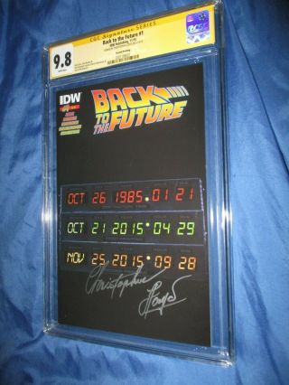 Back To The Future 1 Cgc 9.  8 Ss Signed Idw Variant Christpher Lloyd Doc Brown