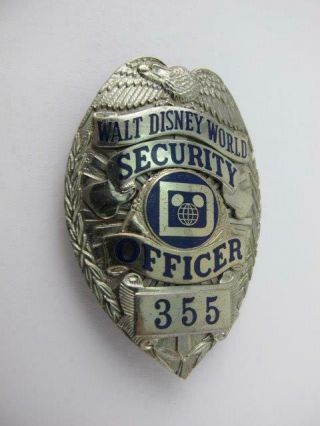 Disney 1980s Vintage Security Cast Member Costume Uniform Officer Badge Wdw Pin