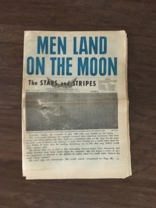 Stars And Stripes Newspaper,  Vietnam Era,  Men On The Moon,  July 21,  1969