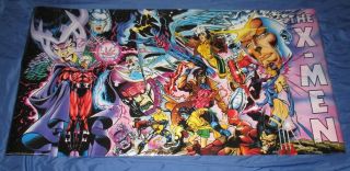 Uncanny X - Men Vintage Door Poster Signed By Stan Lee 1995 / Wolverine / Magneto
