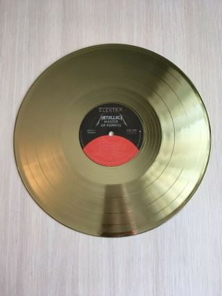 Gold Vinyl Record Metallica - Master Of Puppets Elektra Records Best Gift Idea