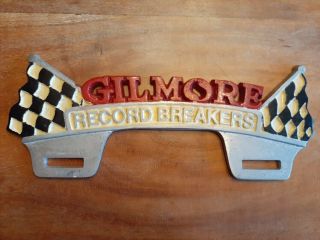 Gilmore Record Breakers Oil Gas Service Station License Plate Topper