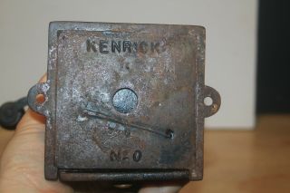 Antique A KENDRICK No.  0 Brass Hopper & Cast Iron Coffee Grinder Box with drawer 2