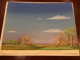 Mary Poppins Jolly Holiday Disney Feature Film Production Cel Background 1964