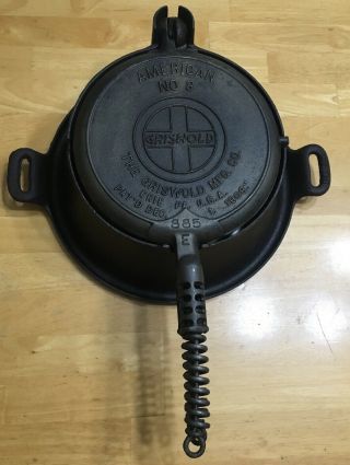 Griswold Cast Iron 8 High Base Waffle Maker