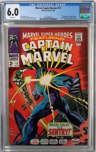 Marvel - Heroes 13 Cgc 6.  0 1968 1st App Of Carol Danvers Ms.  Captain