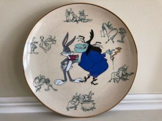 1995 Warner Bros Gallery Limited Edition Plate - Bugs Bunny & Witch Hazel