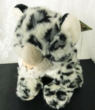 2005 Wild Republic Baby Snow Leopard Wwf Plush Toy 15 " Nose To Tail Cute