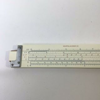 Vintage Keuffel & Esser Slide Rule 4070 - 3 With Leather Case Made in USA 3
