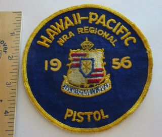 1956 Hawaii Pacific Nra Regional Match Patch Pistol Vintage