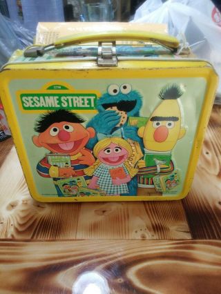 1979 Sesame Street Metal Lunch Box By Aladdin Industries No Thermos