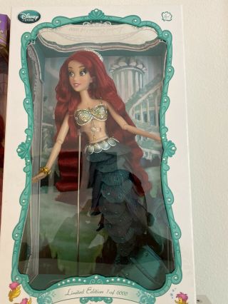 Disney Store Limited Edition The Little Mermaid Doll Ariel 1 Of 6000 Le 17’