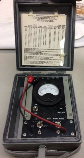 Vintage Us Military Issue Voltage Testing Kit Set Ts - 26b/tsm,  Rare Item