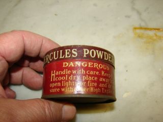 Vintage Hercules Powder Co.  Blasting Caps Tin 100 Count No 6 Brown Wilmington,  DE 2