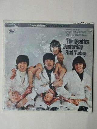 Yesterday And Today Beatles Peeled Stereo W Lp Sleeve St2553 Butcher