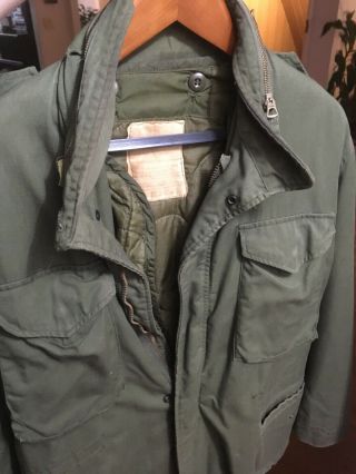 Vietnam Era M 65 Field Jacket With Liner - Size Small