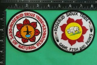 Rosebud Sioux Tribe Dept Of Natural Resources Games Fish And Parks (2 Patches)