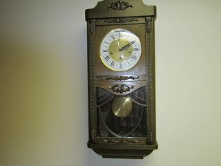Magnificent Large Vintage West German Jauch Westminster And Ave Maria Wall Clock